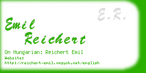 emil reichert business card